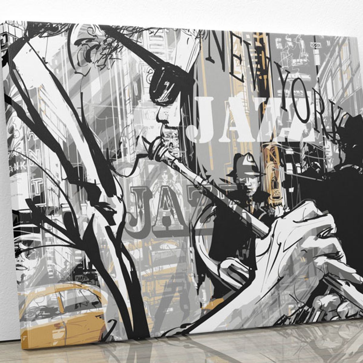 TAYRONA STORE - Cuadro En Lienzo Para La Sala Musicos 10 80x60cm
