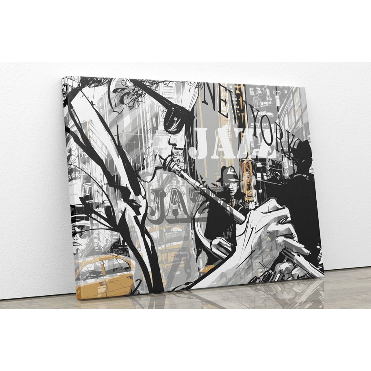 TAYRONA STORE - Cuadro En Lienzo Para La Sala Musicos 10 80x60cm