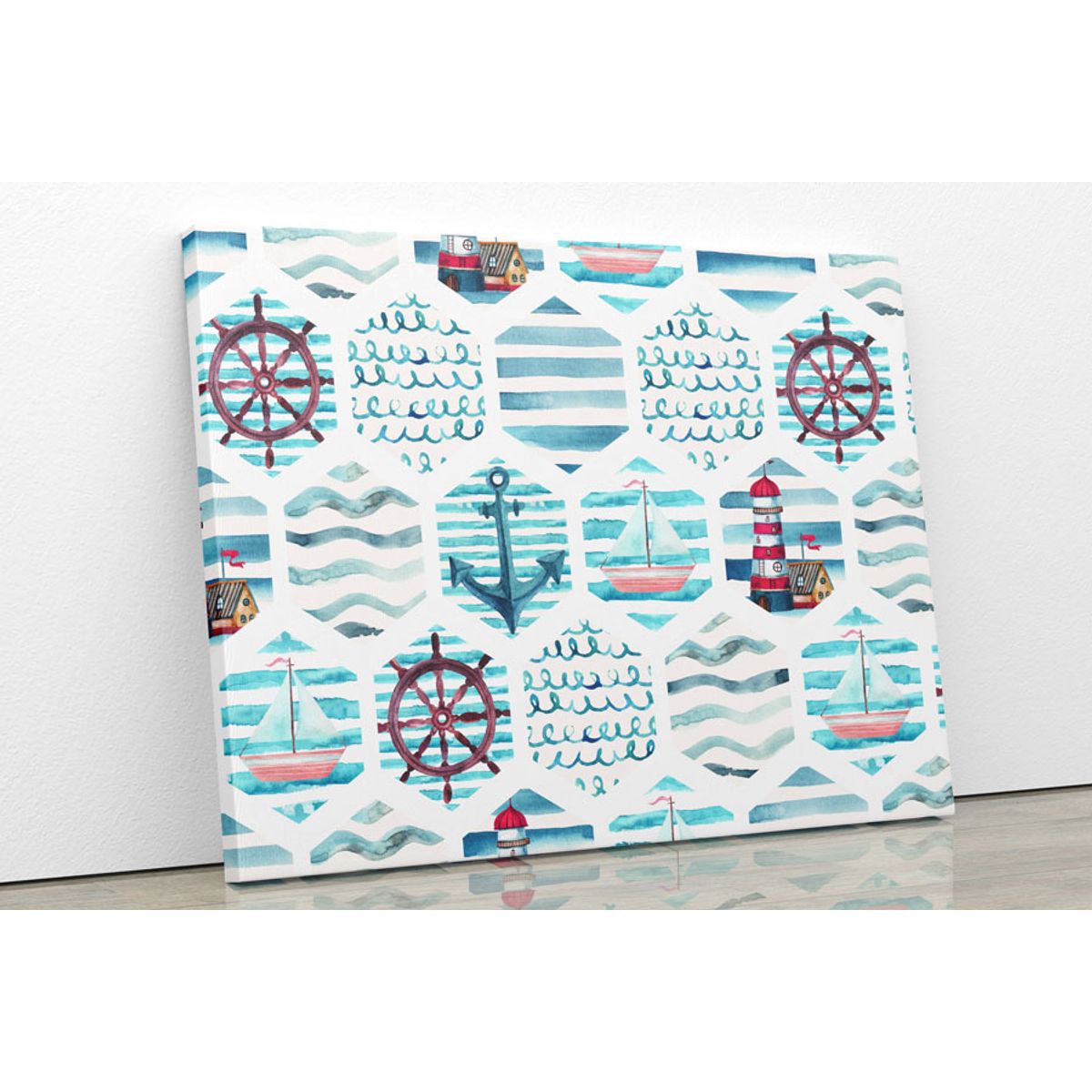 TAYRONA STORE - Cuadro En Lienzo Para La Sala Nautica 84 80x60cm