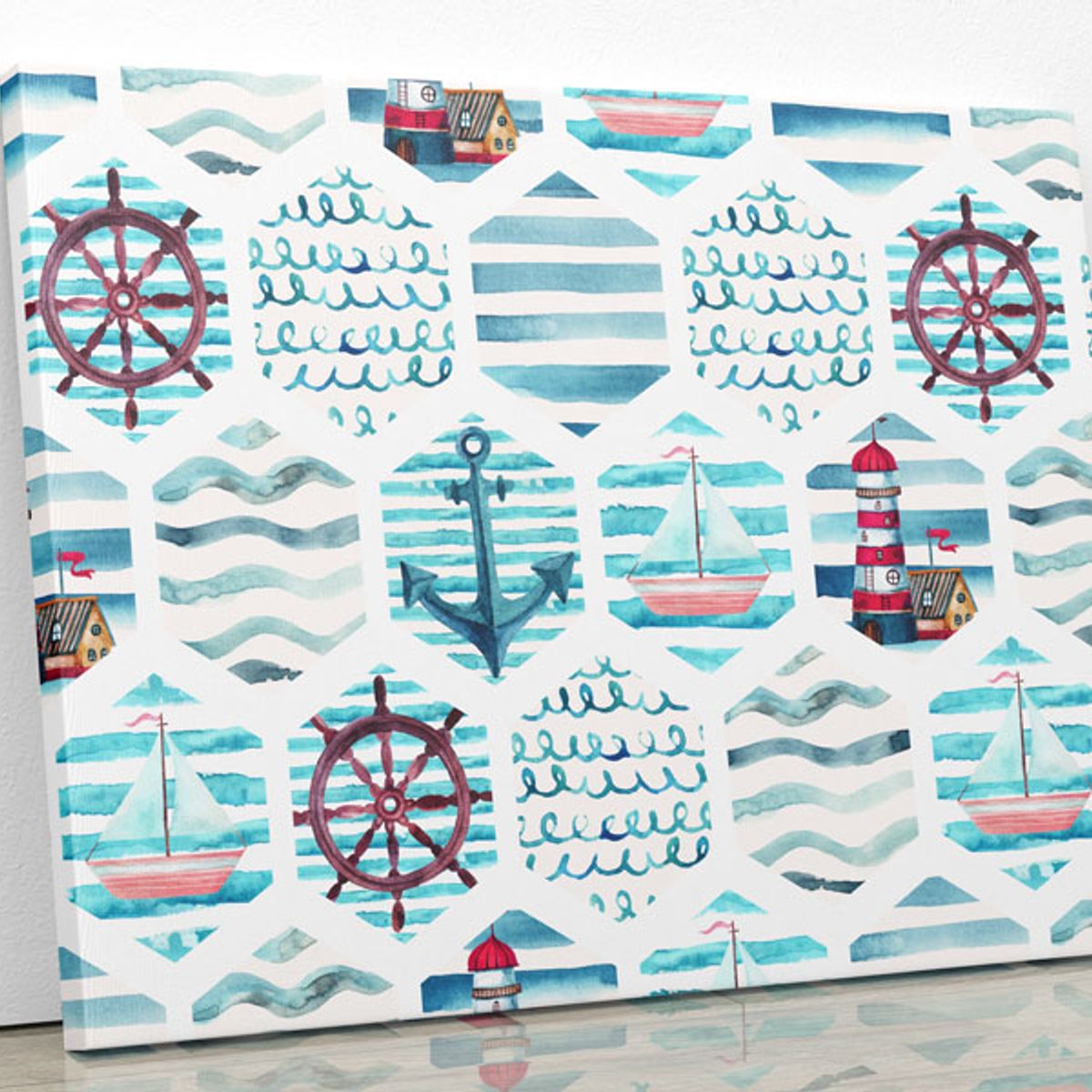 TAYRONA STORE - Cuadro En Lienzo Para La Sala Nautica 84 100x75cm.