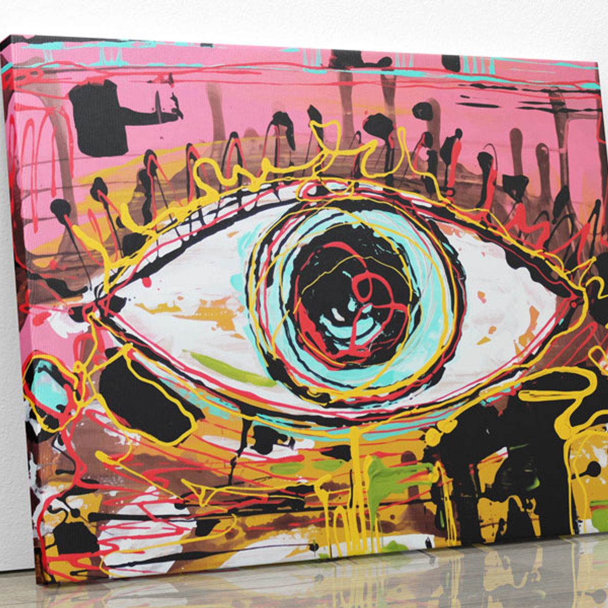 TAYRONA STORE - Cuadro En Lienzo Para La Sala Ojo Pintura 04 40x30cm