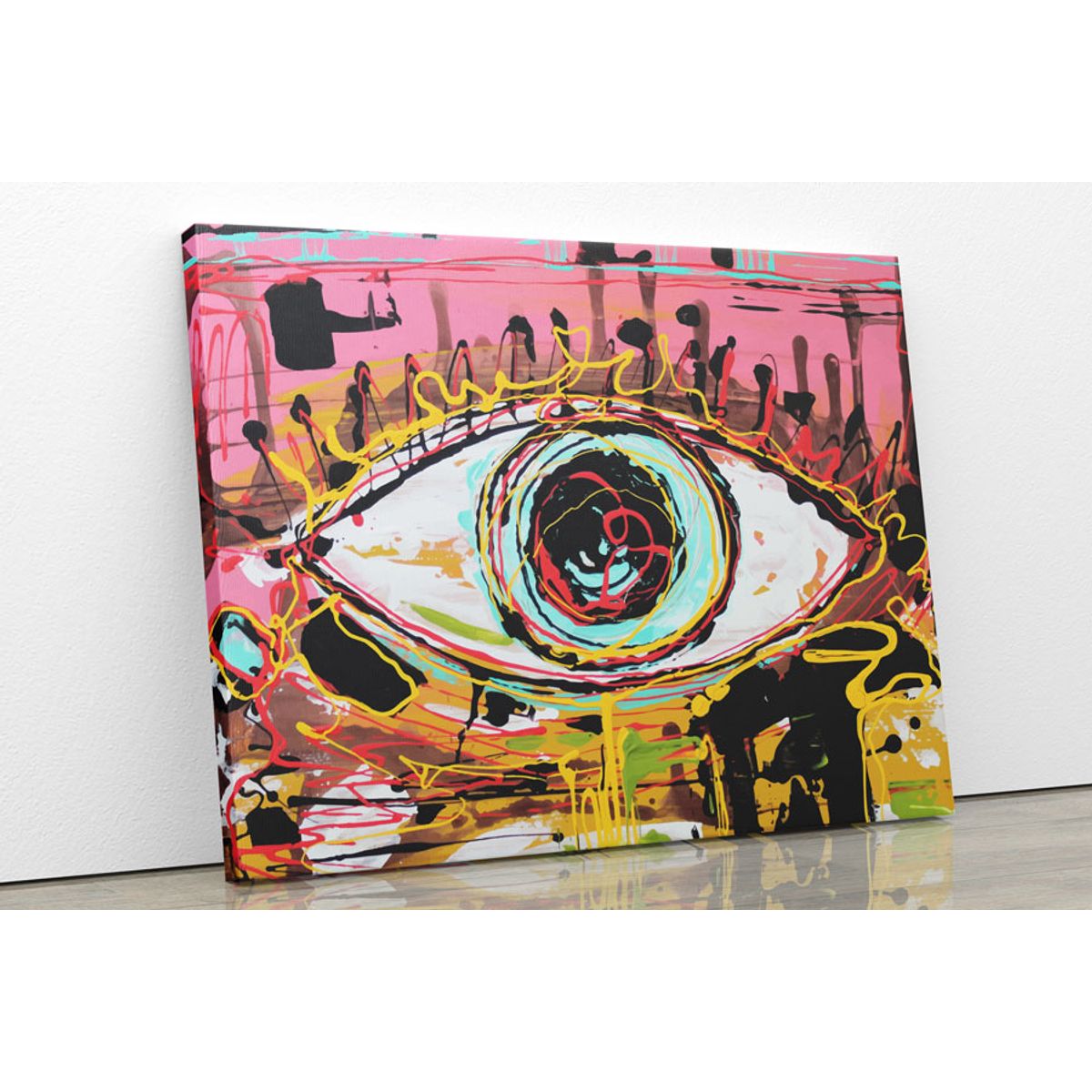 TAYRONA STORE - Cuadro En Lienzo Para La Sala Ojo Pintura 04 40x30cm