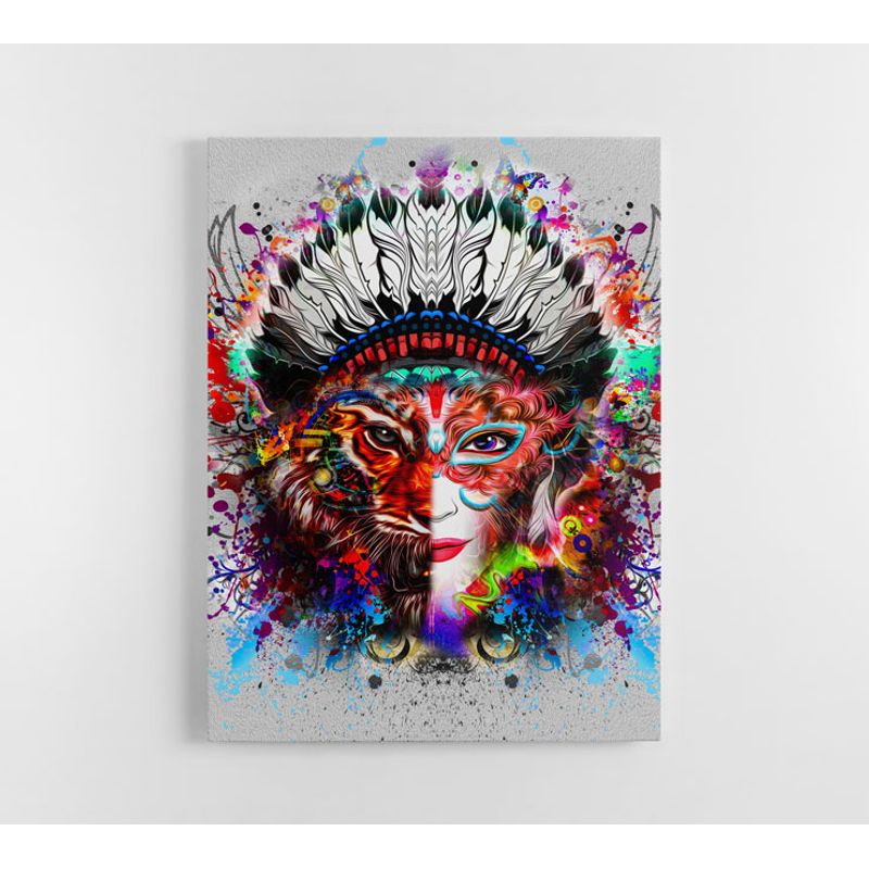 TAYRONA STORE - Cuadro En Lienzo Para La Sala Ojos Colores 06 60x80cm