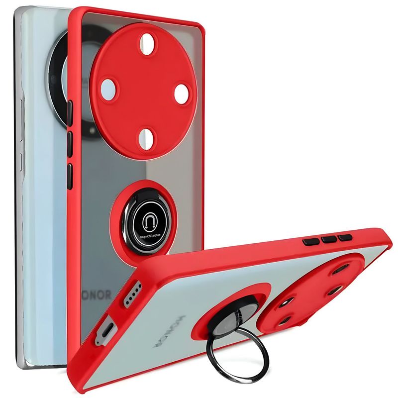 GENERICO - Funda Estuche Anti Golpes Mate Compatible Con Honor Magic 6 Lite Rojo