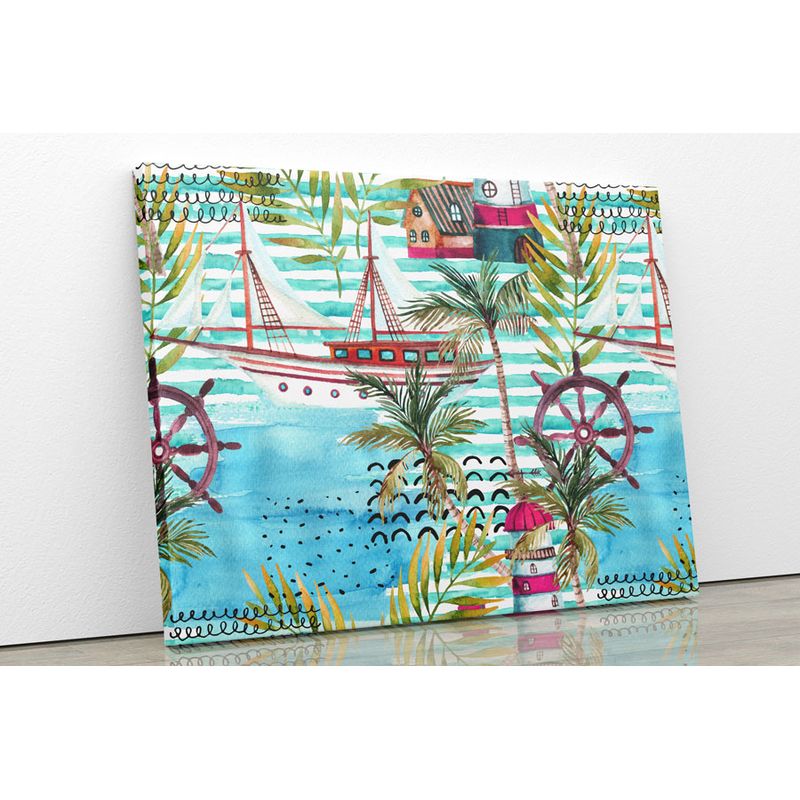 TAYRONA STORE - Cuadro En Lienzo Para La Sala Nautica 65 135x100cm
