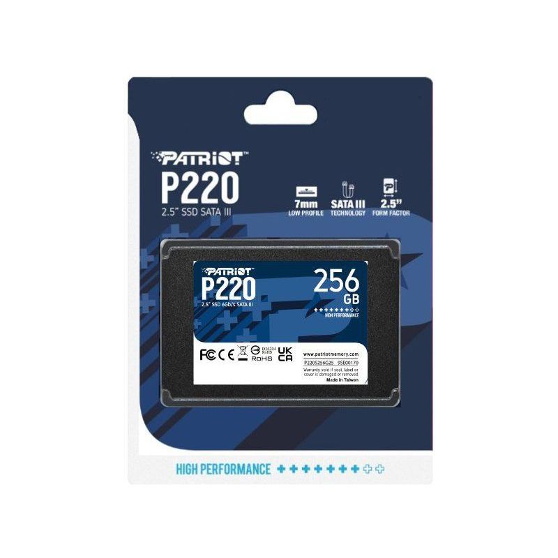 PATRIOT - DISCO DURO SOLIDO 256GB SATA 2.5 SSD PATRIOT