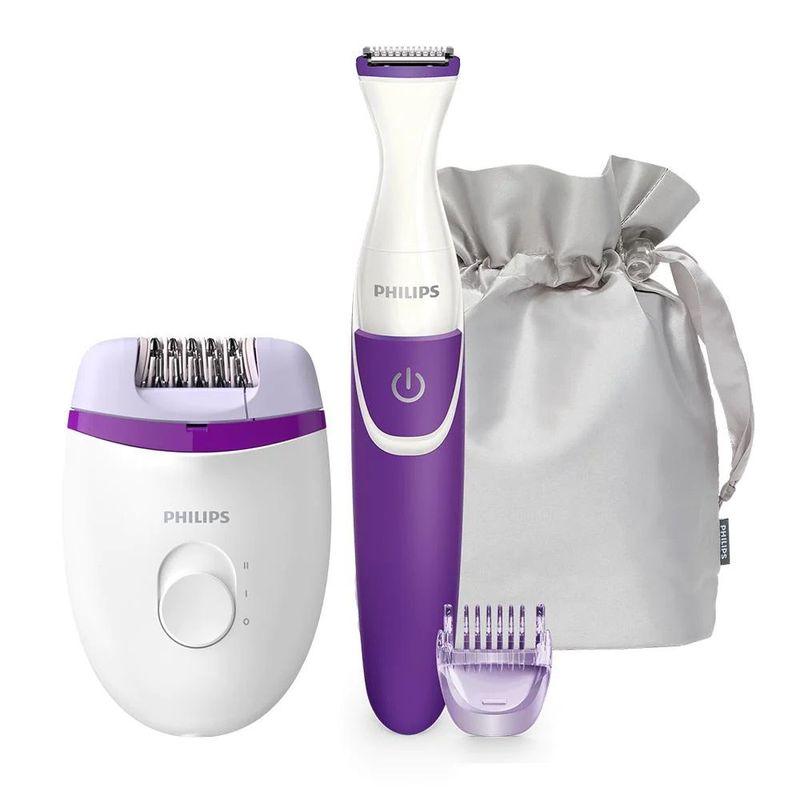 PHILIPS - Combo Depiladora Con Cable Philips Essential + Recortador De Bikini