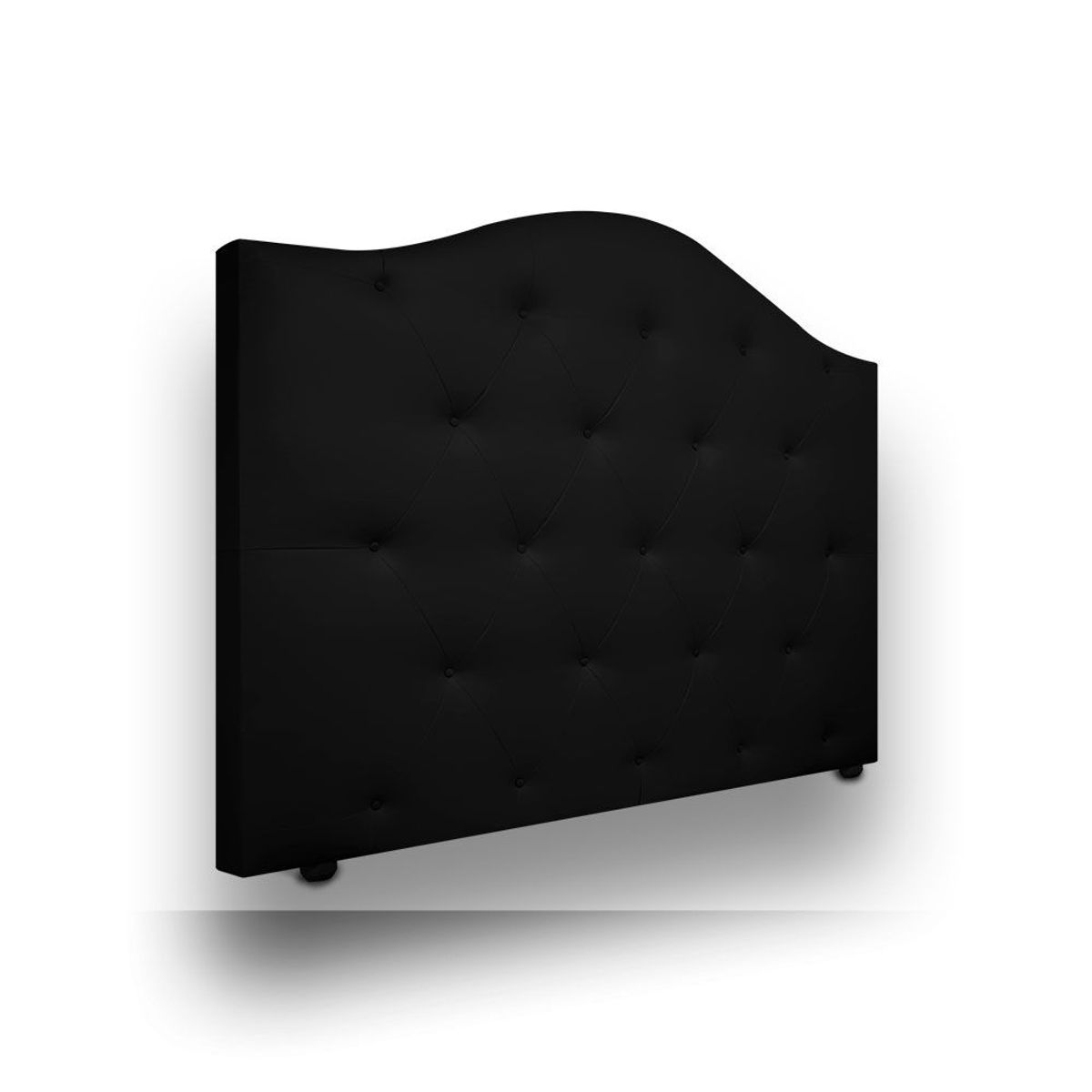 MAGIC CLASS - CABECERO DE LUJO ROUND DE PISO 90x130 ECOCUERO NEGRO