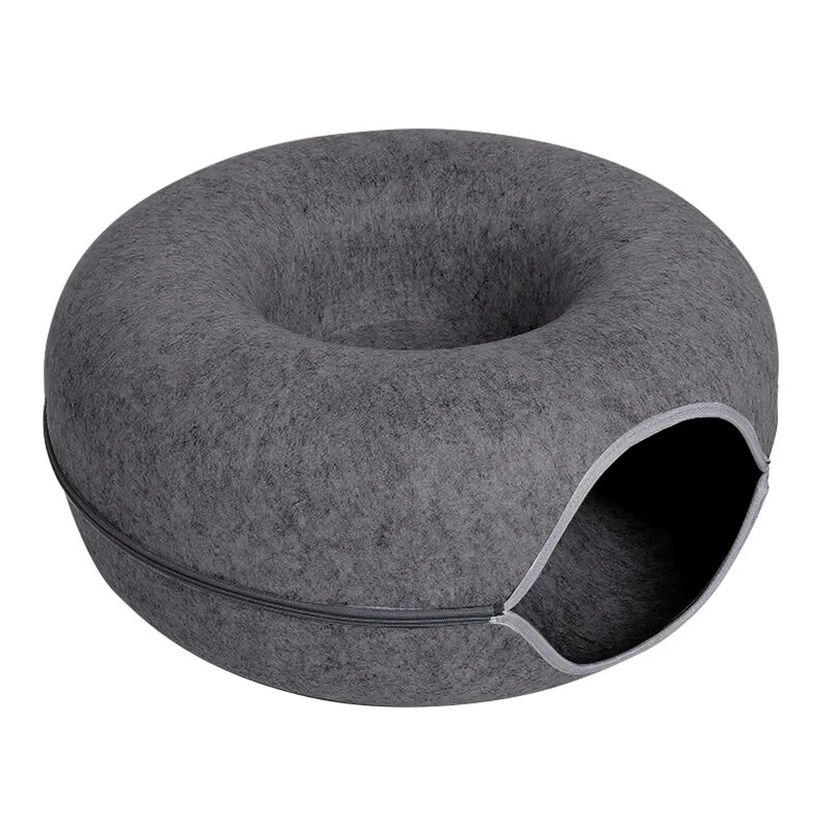 SUBE - Cama Tunel Para Gatos Con Cremallera Tipo Donut Mascotas D