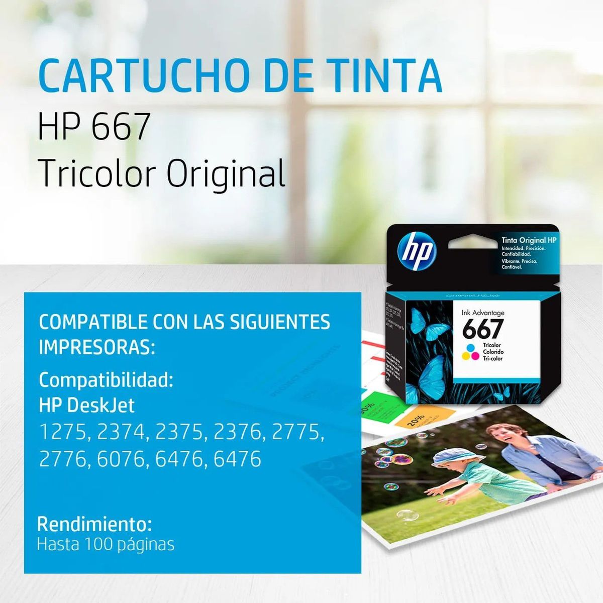 HP - Cartucho de Tinta HP 667 Negro