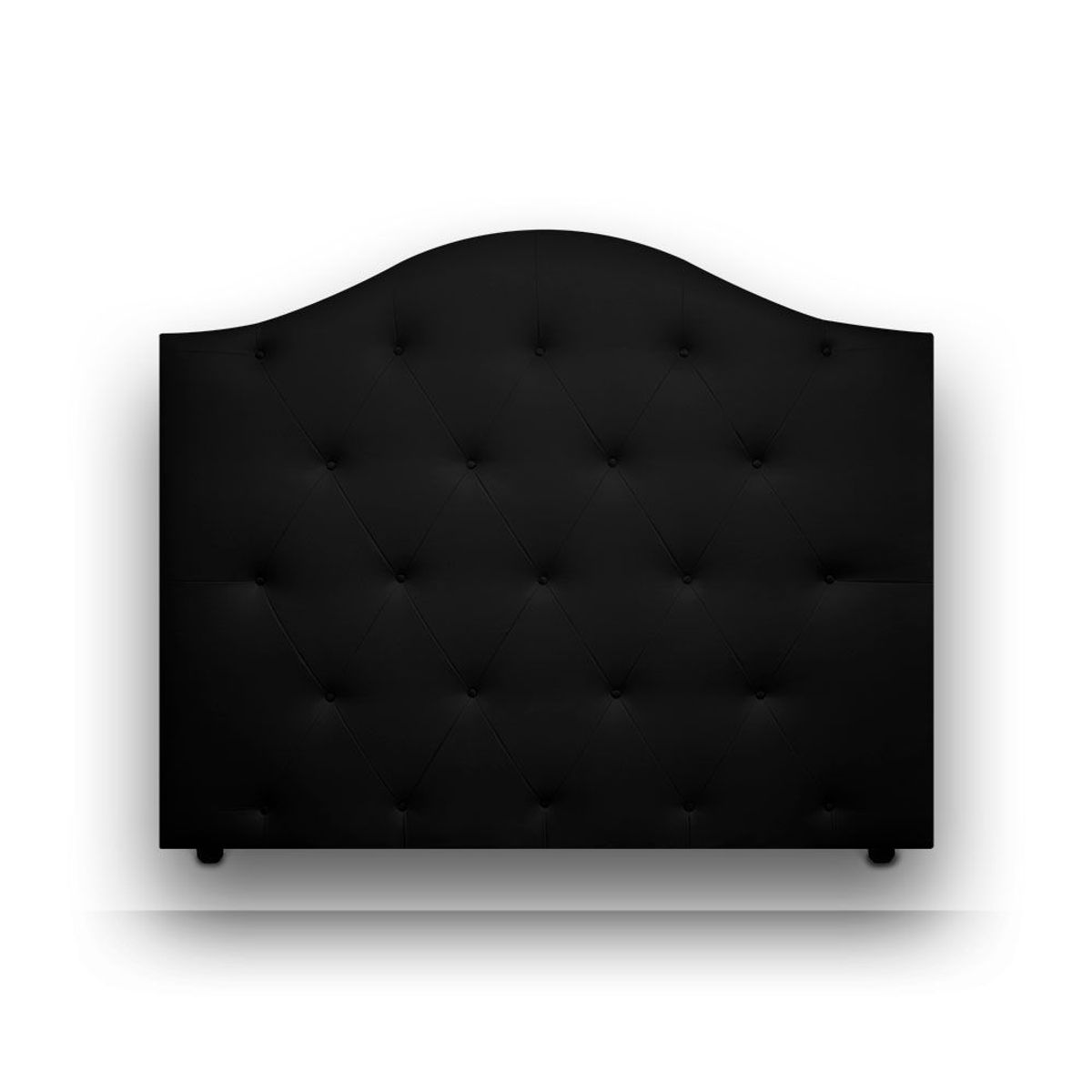 MAGIC CLASS - CABECERO DE LUJO ROUND DE PISO100x130 MICROFIBRA NEGRO
