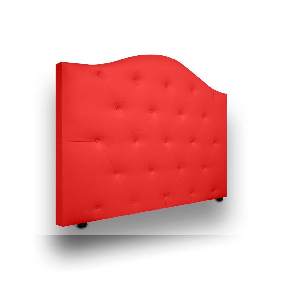 MAGIC CLASS - CABECERO DE LUJO ROUND DE PISO140x130 MICROFIBRA ROJO
