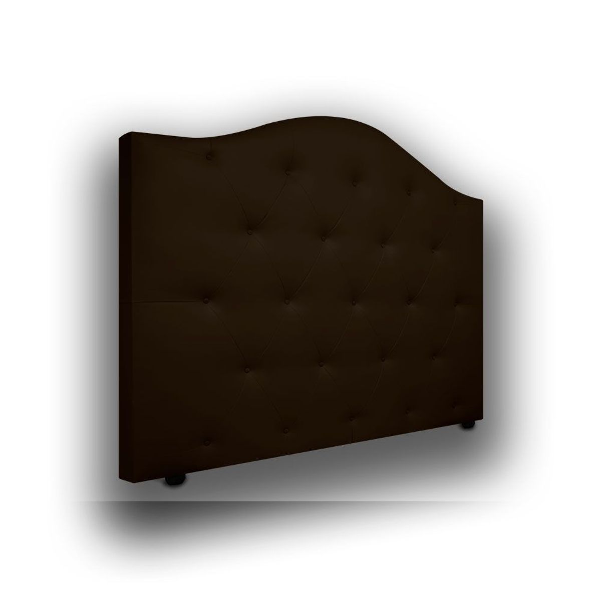 MAGIC CLASS - CABECERO DE LUJO ROUND DE PISO160x130 ECOCUERO CAFÉ