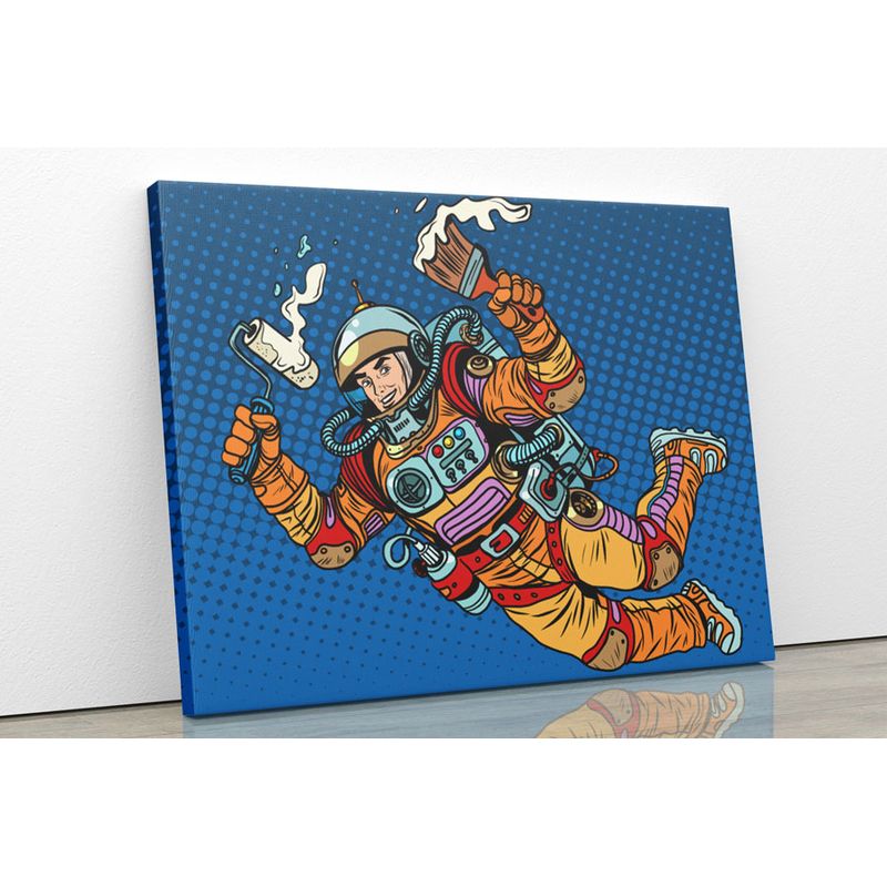 TAYRONA STORE - Cuadro En Lienzo Para Habitaciones Astronauta 18 50x40cm