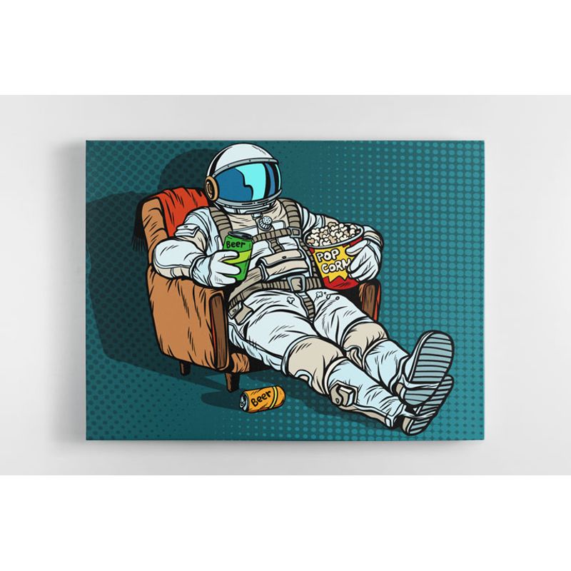 TAYRONA STORE - Cuadro En Lienzo Para Habitaciones Astronauta 19 100x80cm
