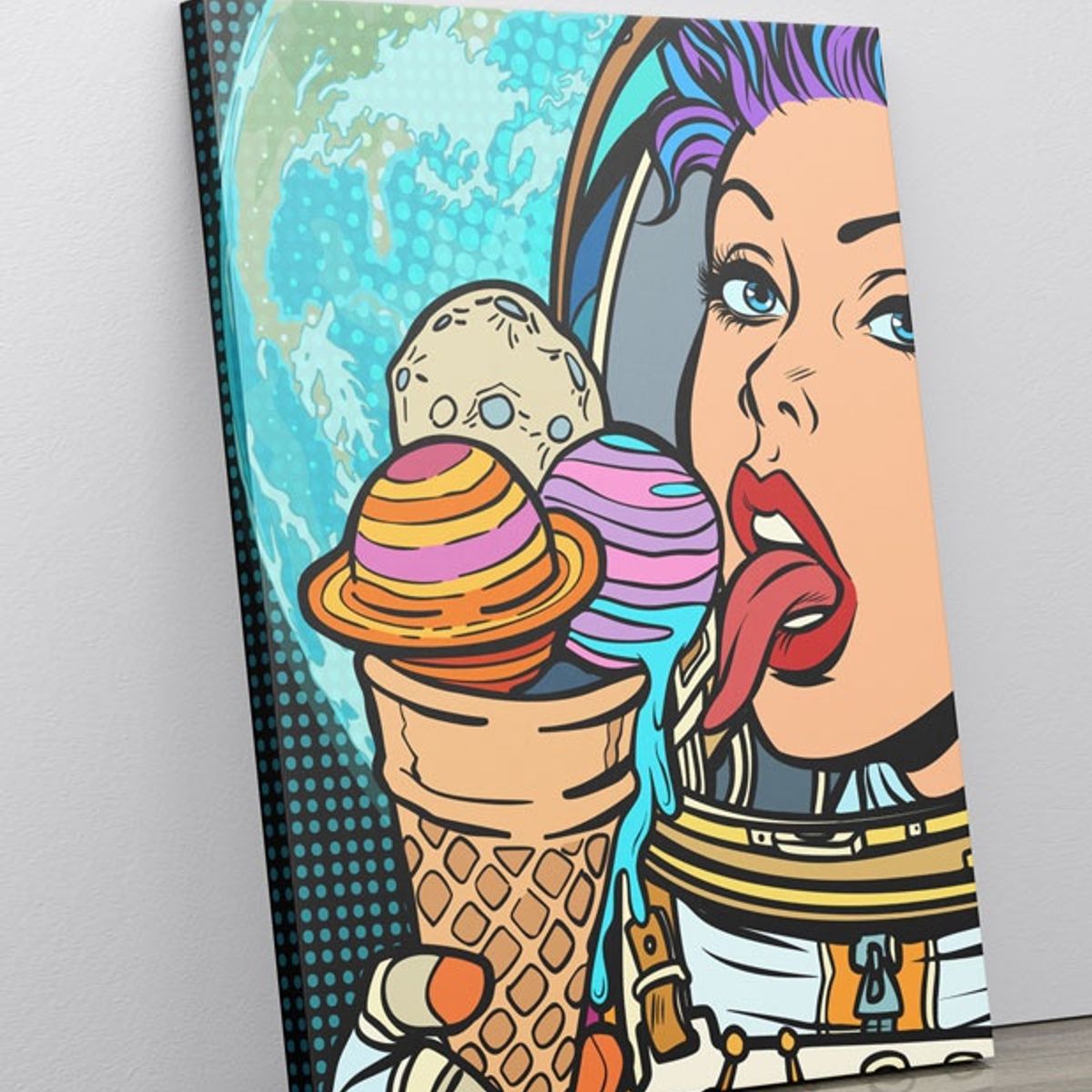 TAYRONA STORE - Cuadro En Lienzo Para Habitaciones Astronauta 32 75x100cm