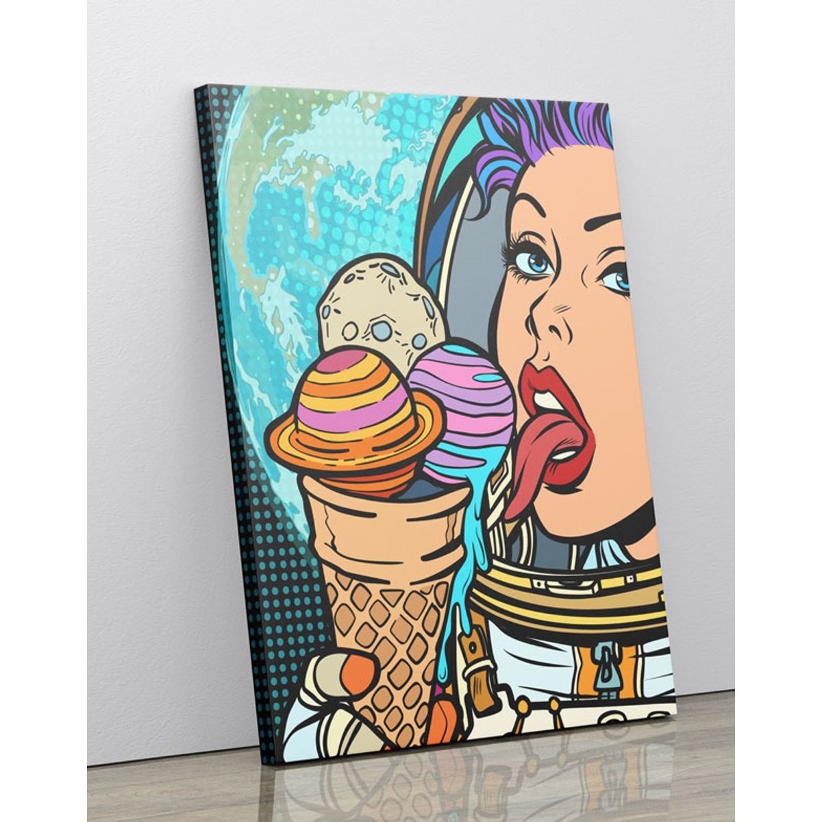 TAYRONA STORE - Cuadro En Lienzo Para Habitaciones Astronauta 32 75x100cm