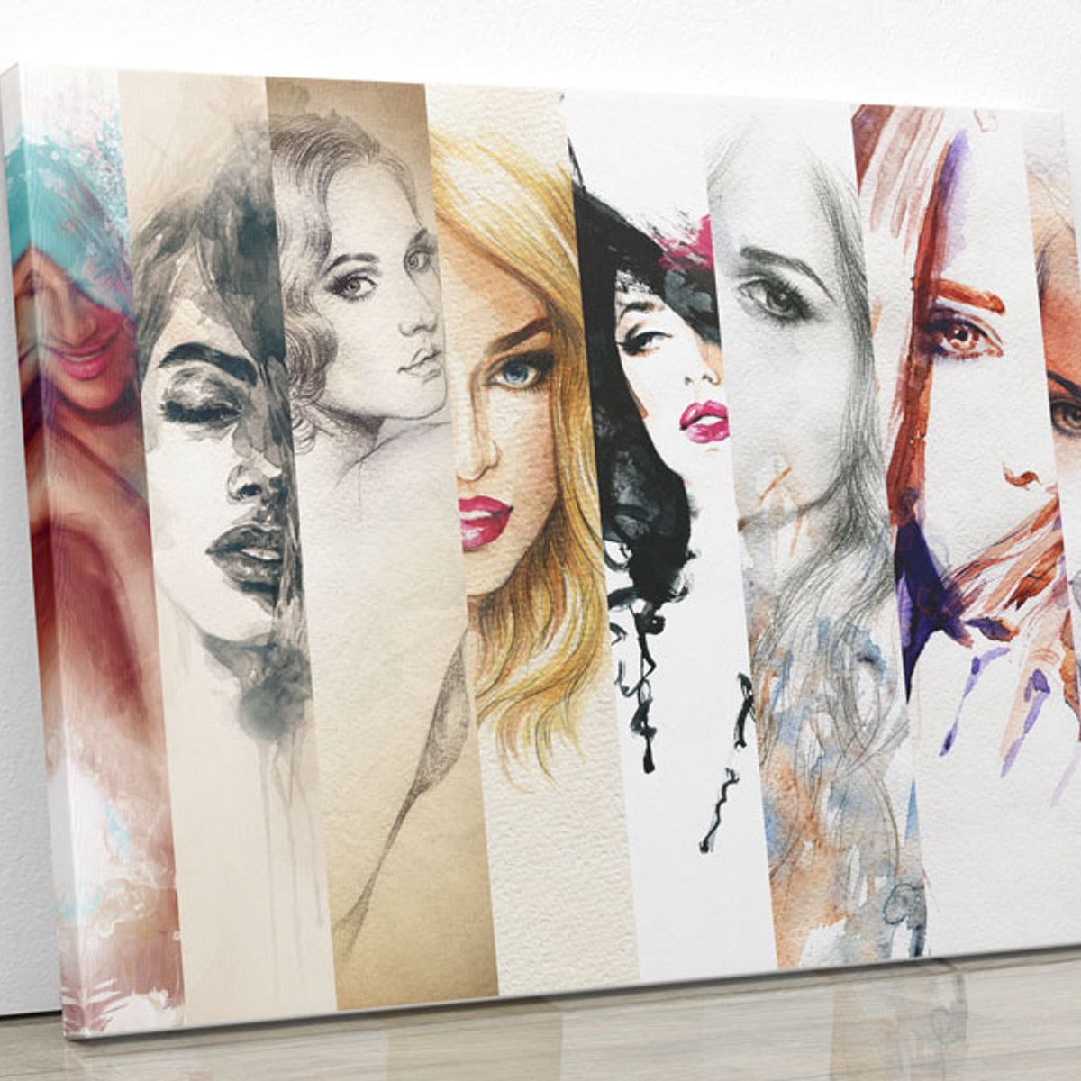 TAYRONA STORE - Cuadro En Lienzo Para Habitaciones Cara Mujer Art 52 50x40cm