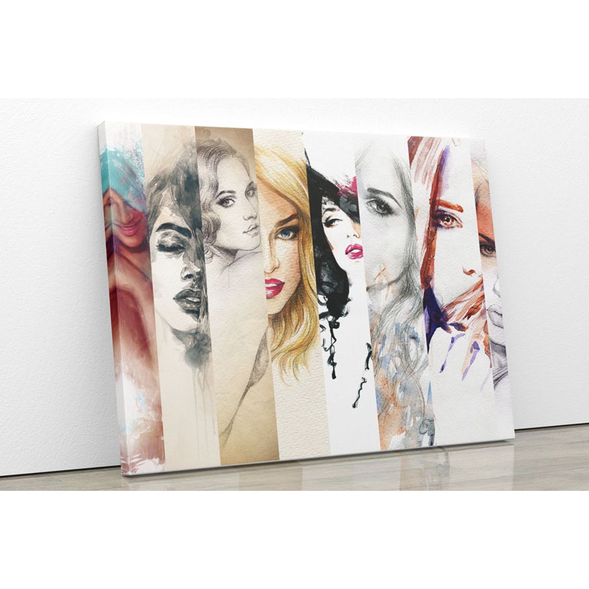 TAYRONA STORE - Cuadro En Lienzo Para Habitaciones Cara Mujer Art 52 50x40cm