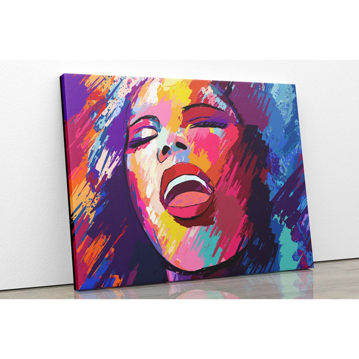 TAYRONA STORE - Cuadro En Lienzo Para Habitaciones Cara Mujer Art 63 50x40cm