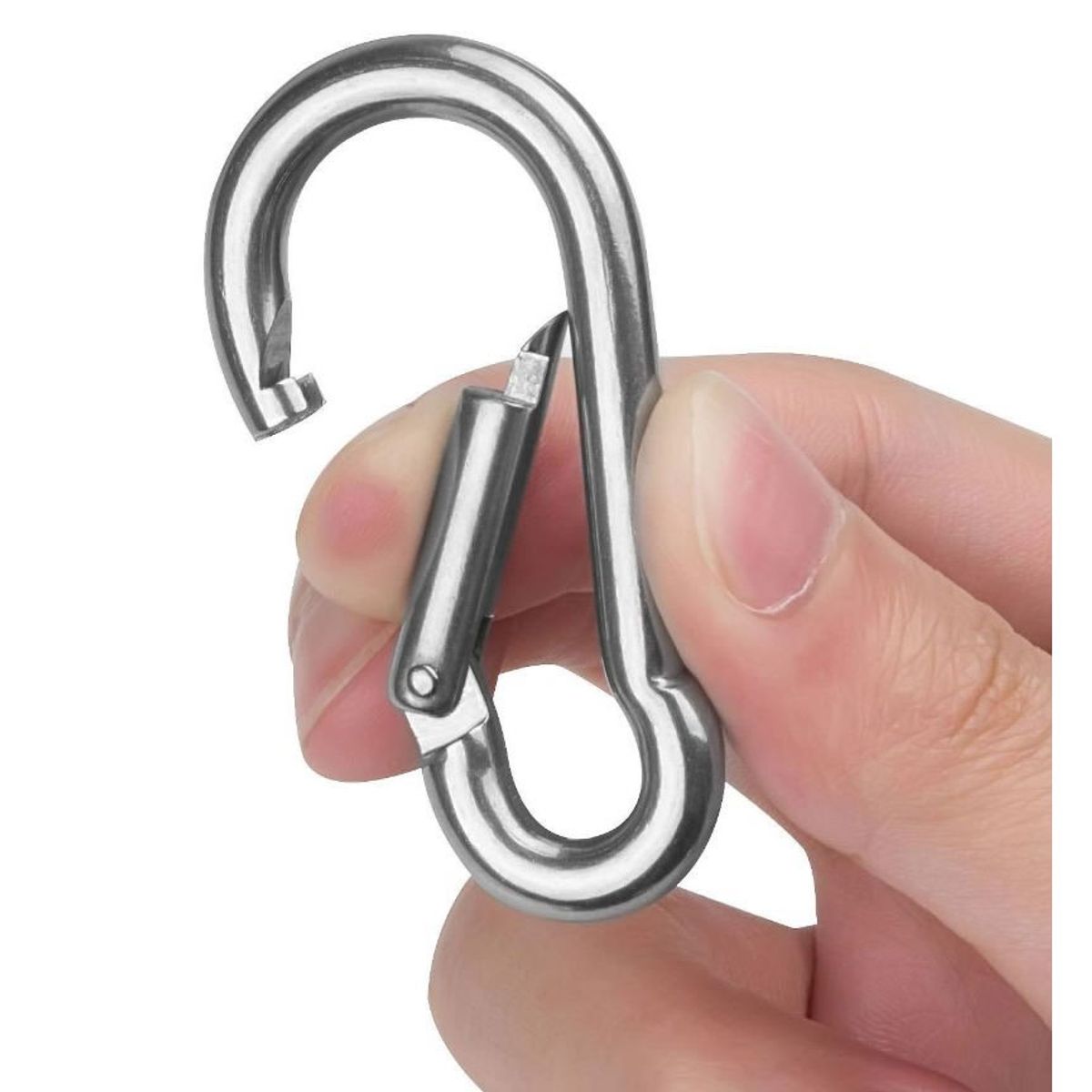 GENERICO - Mosquetón Con Seguro Automático de Gancho 6 cm Alpinista