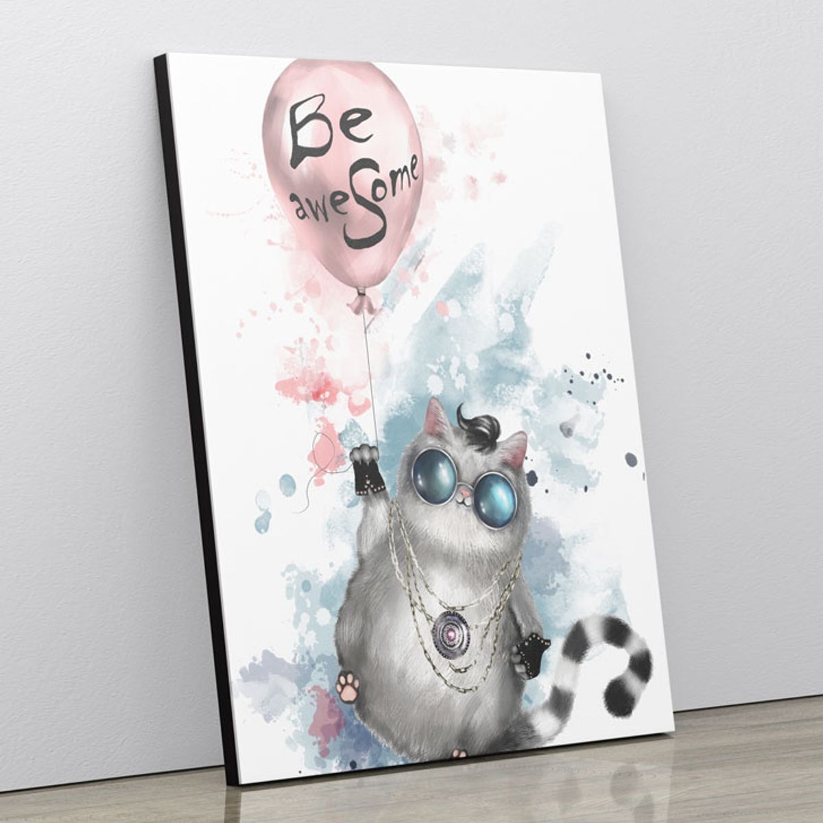 TAYRONA STORE - Cuadro En Lienzo Para Habitaciones Gato 149 75x100cm