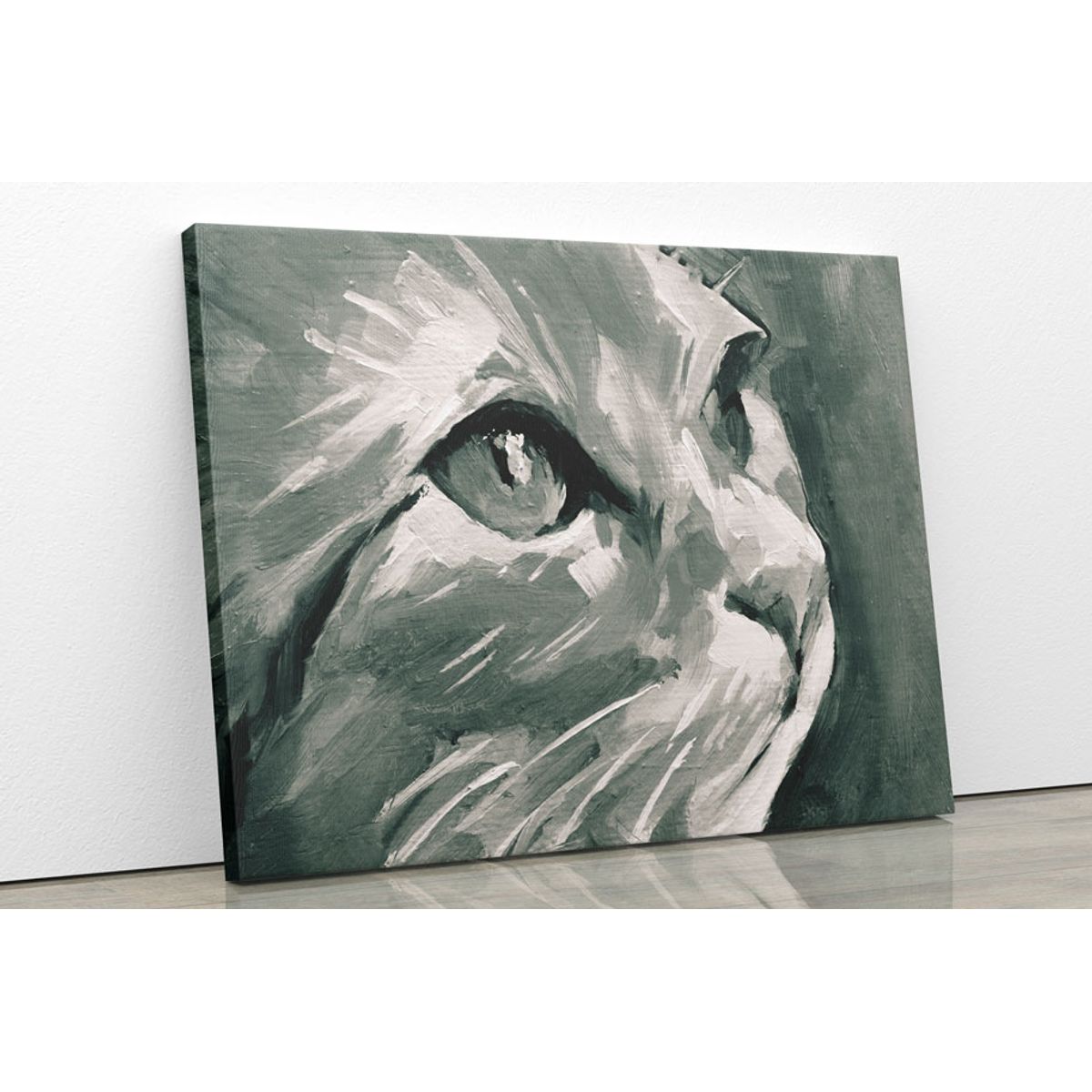 TAYRONA STORE - Cuadro En Lienzo Para Habitaciones Gato 155 50x40cm