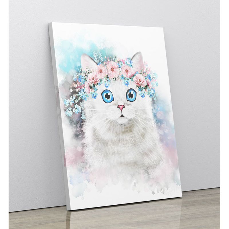 TAYRONA STORE - Cuadro En Lienzo Para Habitaciones Gatos 111 30x40cm