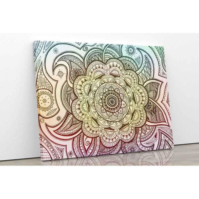 TAYRONA STORE - Cuadro En Lienzo Para Habitaciones Mandala 195 50x40cm