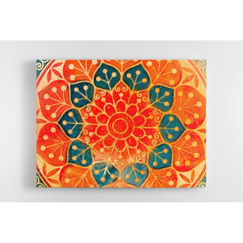 TAYRONA STORE - Cuadro En Lienzo Para Habitaciones Mandala 227 50x40cm