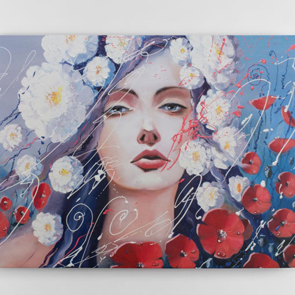 TAYRONA STORE - Cuadro En Lienzo Para Habitaciones Pintura Mujer 05 75x100cm