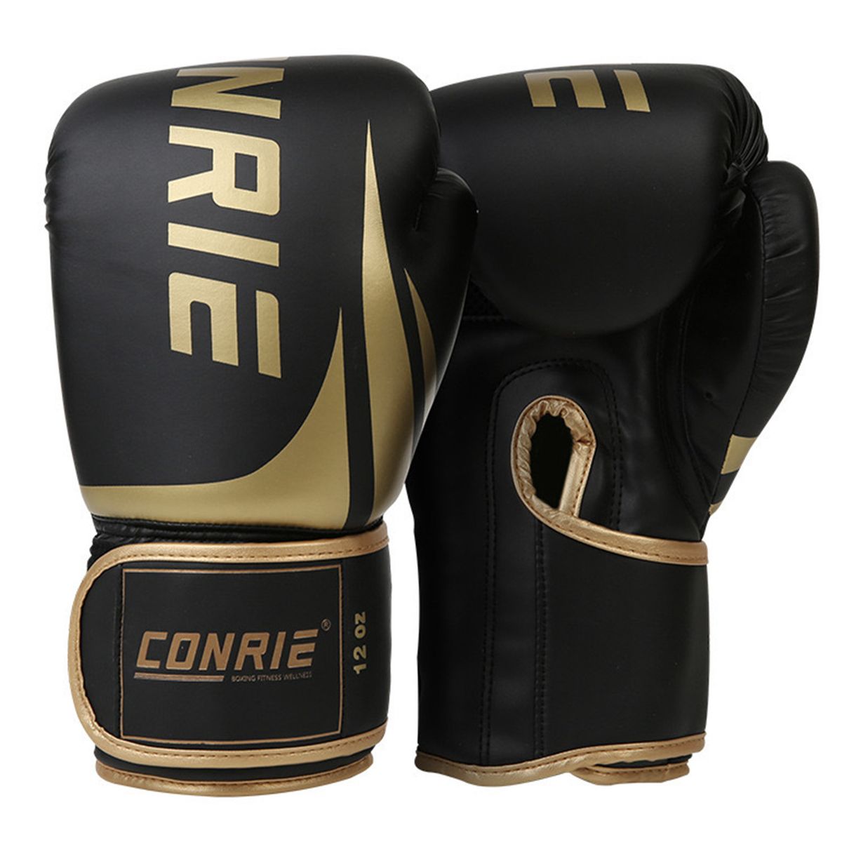 WIRETECH - Guantes De Boxeo Profesional Kick Boxing 12 Oz Negro-