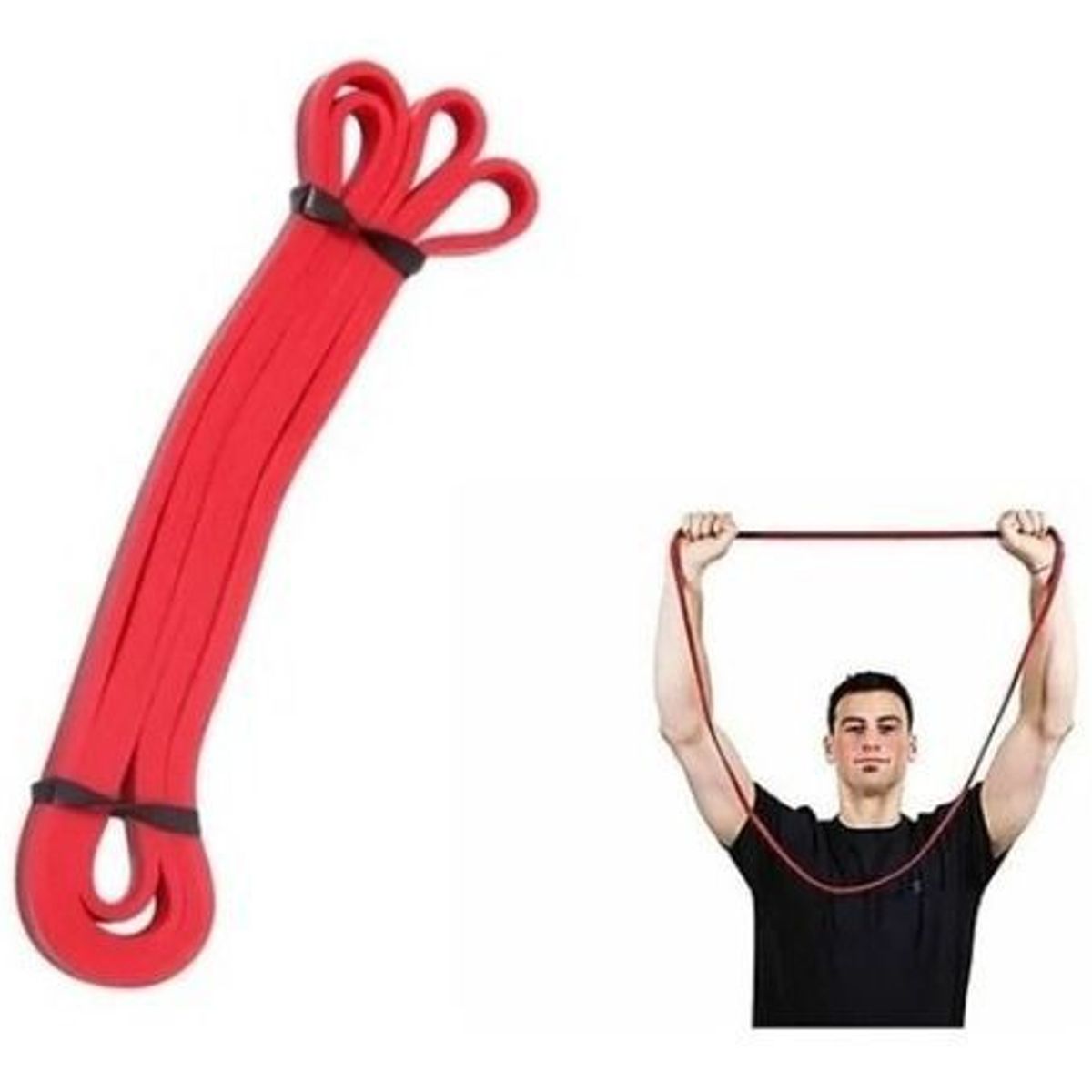 GENERICO - Banda Poder Elástica Roja Miyagi Resistencia Nivel 1 8-10kg