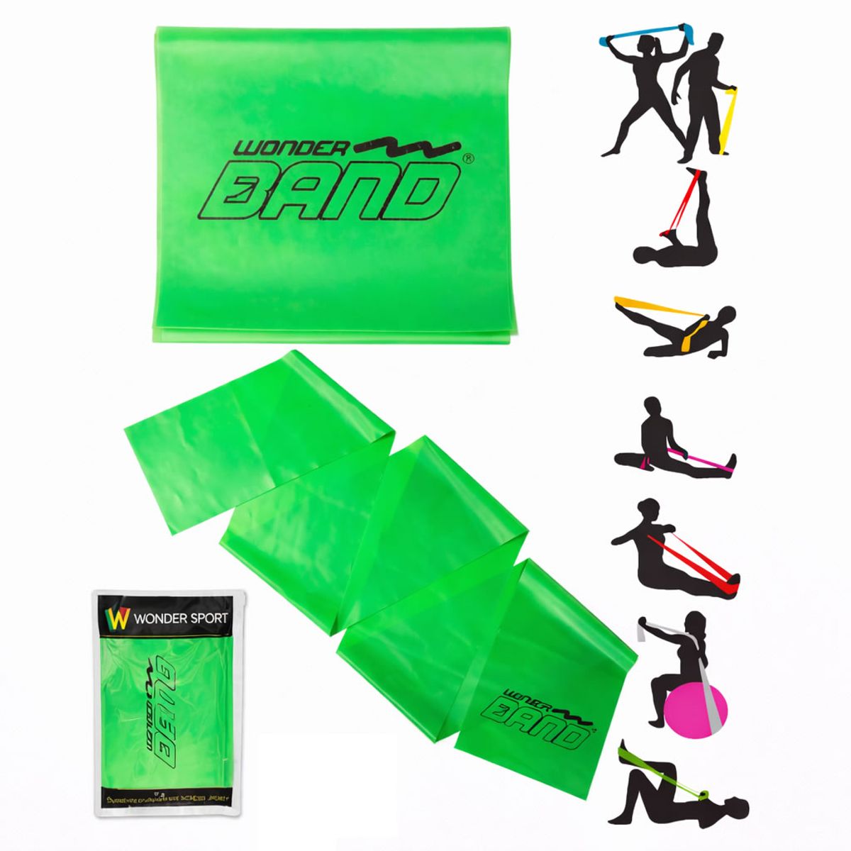 GENERICO - Banda Theraband Resistencia Verde 1.5 M Ejercicio Terapia