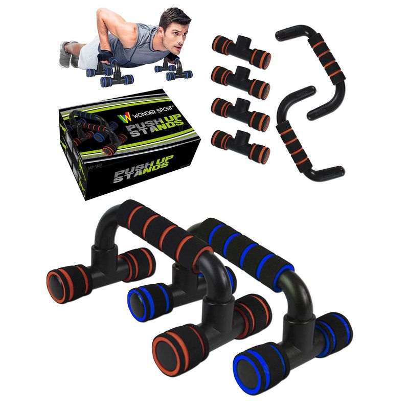 GENERICO - Barra Para Flexiones Y Musculación De Piso Azul
