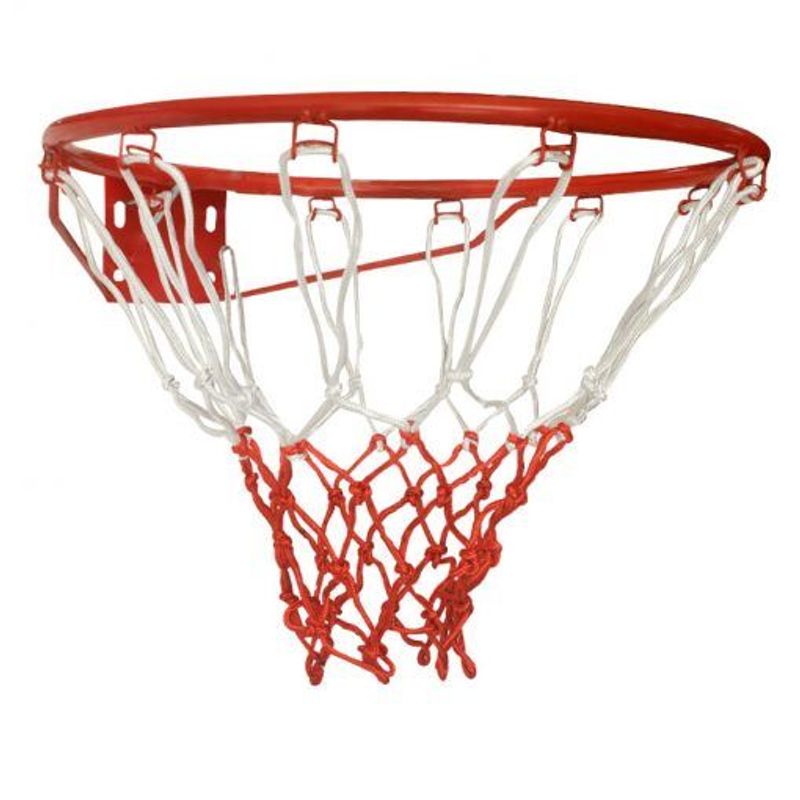 GENERICO - Malla X 2 Aro Baloncesto Red Nylon Basketball Blanca / Roja