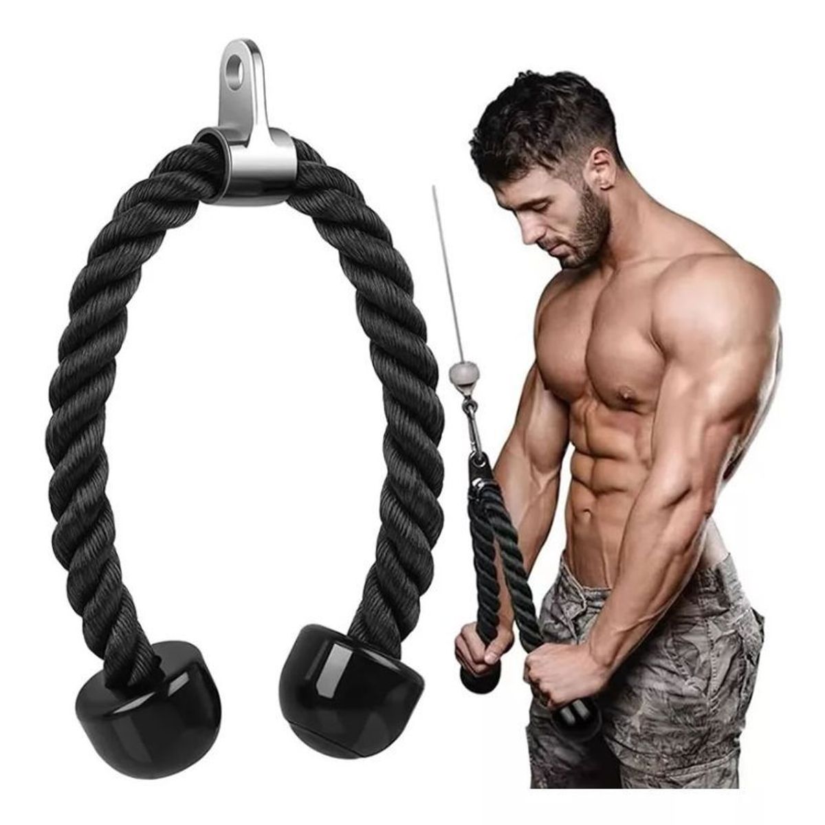 GENERICO - Lazo Cuerda Tríceps Bíceps Gimnasio Profesional Multifuerza