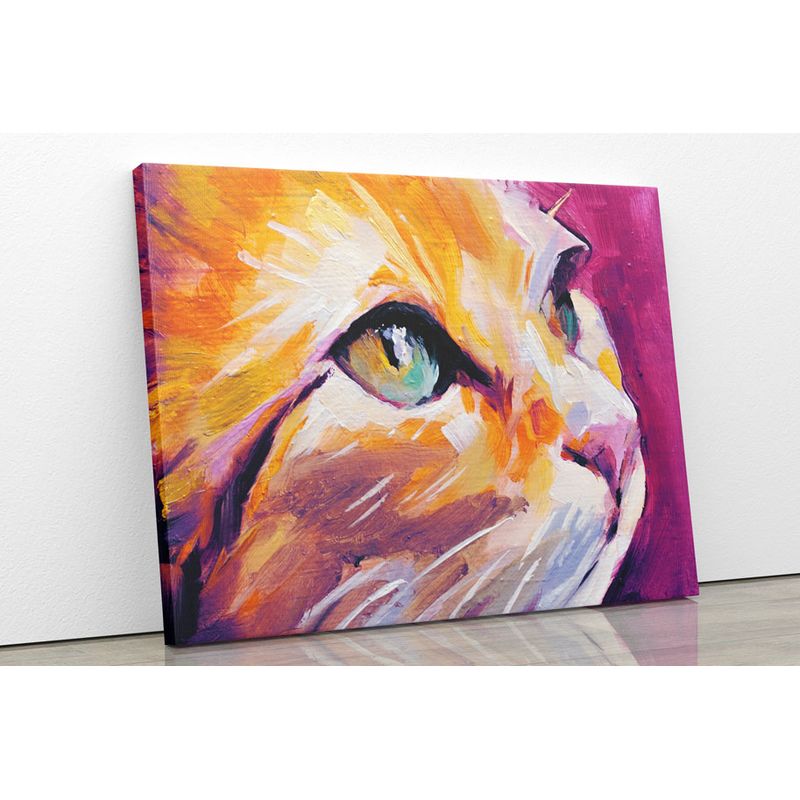 TAYRONA STORE - Cuadro En Lienzo Para Habitaciones Gatos 156 75x60cm