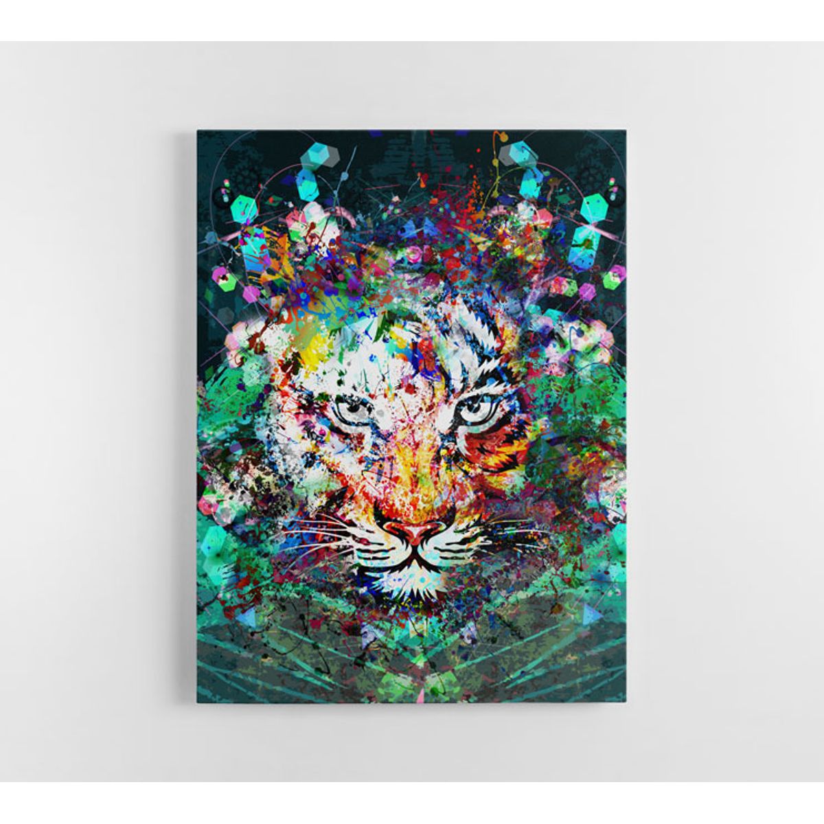 TAYRONA STORE - Cuadro En Lienzo Para Habitaciones Tigre Colores 03 75x100cm