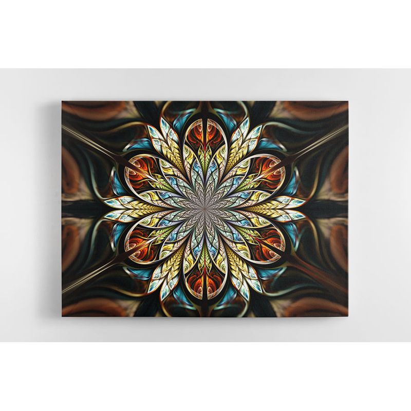 TAYRONA STORE - Cuadro En Lienzo Para Habitaciones Mandala 246 50x40cm