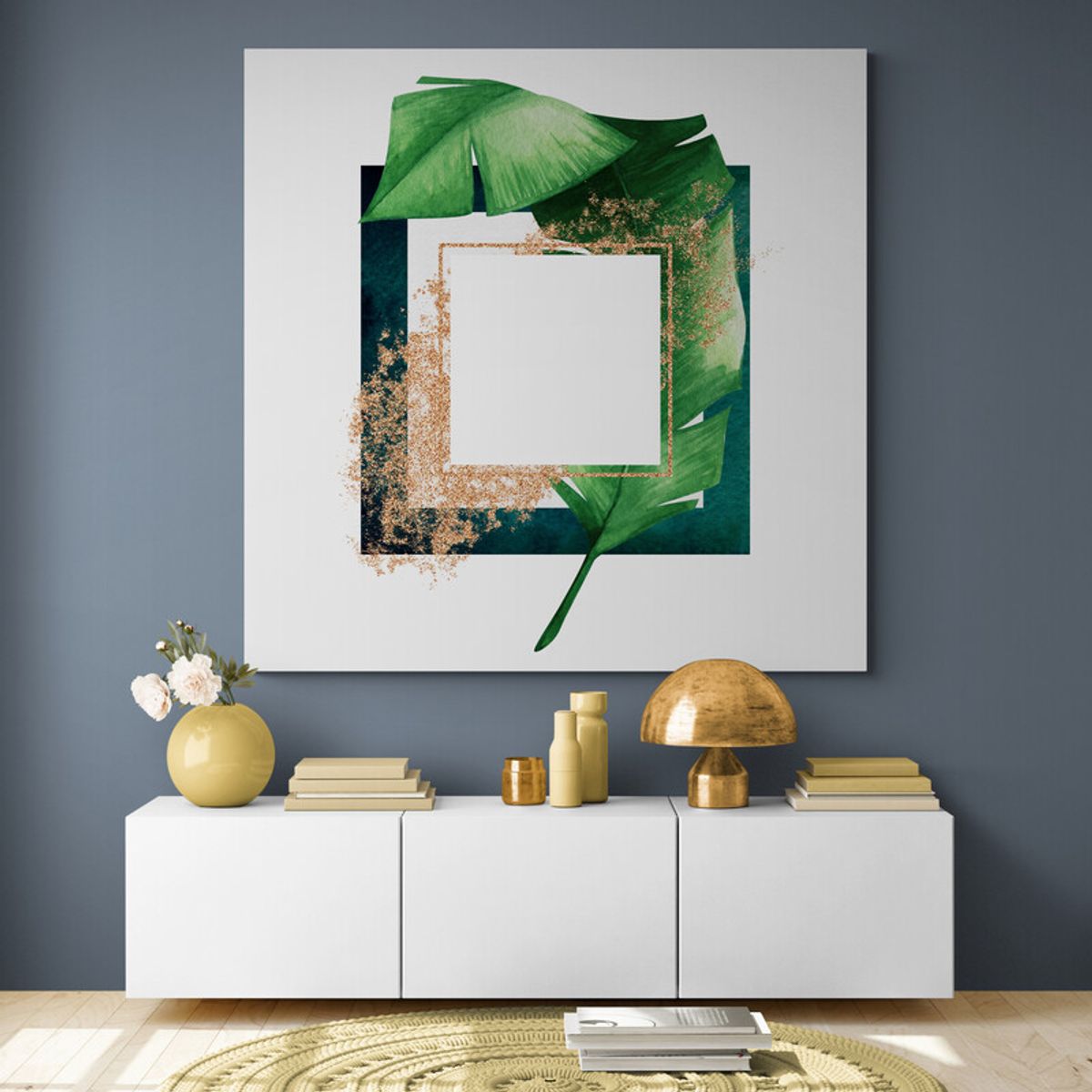 TAYRONA STORE - Cuadro En Lienzo Para Habitaciones Diseño Minimalista 380 120x120cm