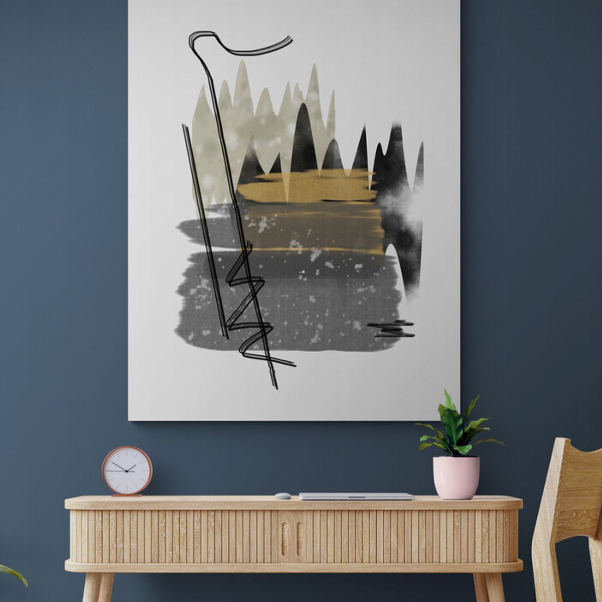 TAYRONA STORE - Cuadro En Lienzo Para Habitaciones Diseño Minimalista 399 100x135cm