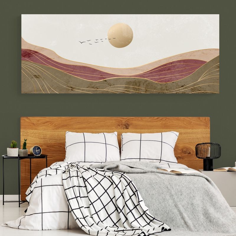 TAYRONA STORE - Cuadro En Lienzo Para Habitaciones Atardecer Minimalista 024 150x60cm