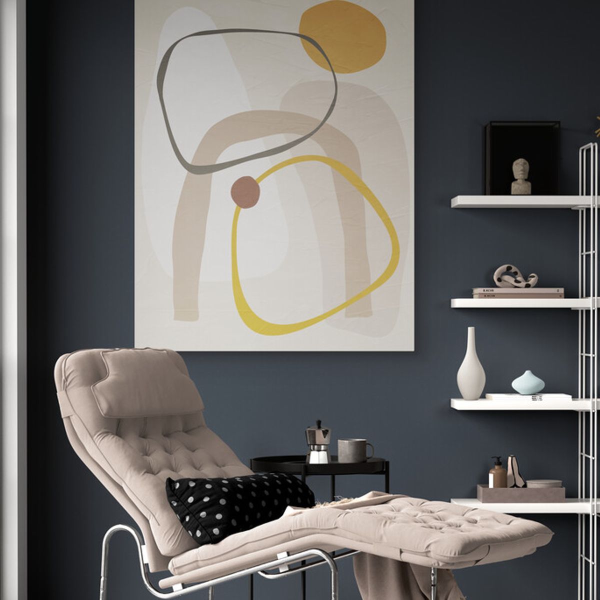 TAYRONA STORE - Cuadro Lienzo Para Habitaciones Boho Diseño Minimalista 546 75x100cm