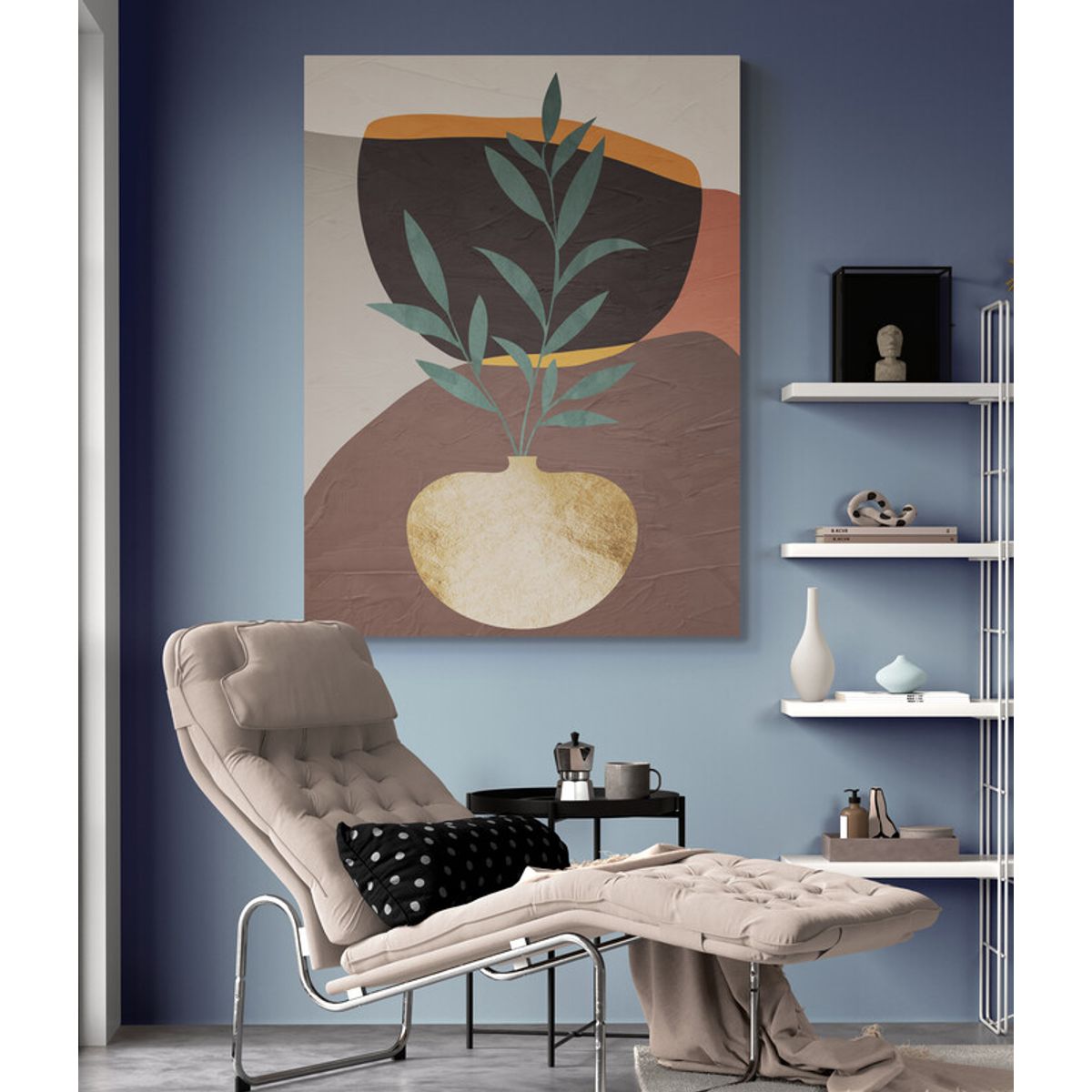 TAYRONA STORE - Cuadro Lienzo Para Habitaciones Boho Diseño Minimalista 543 100x135cm.