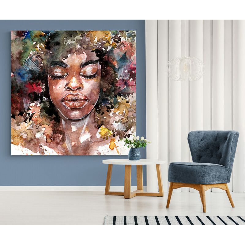 TAYRONA STORE - Cuadro Lienzo Para Habitaciones Pintura Mujeres Africanas 021 50x50cm