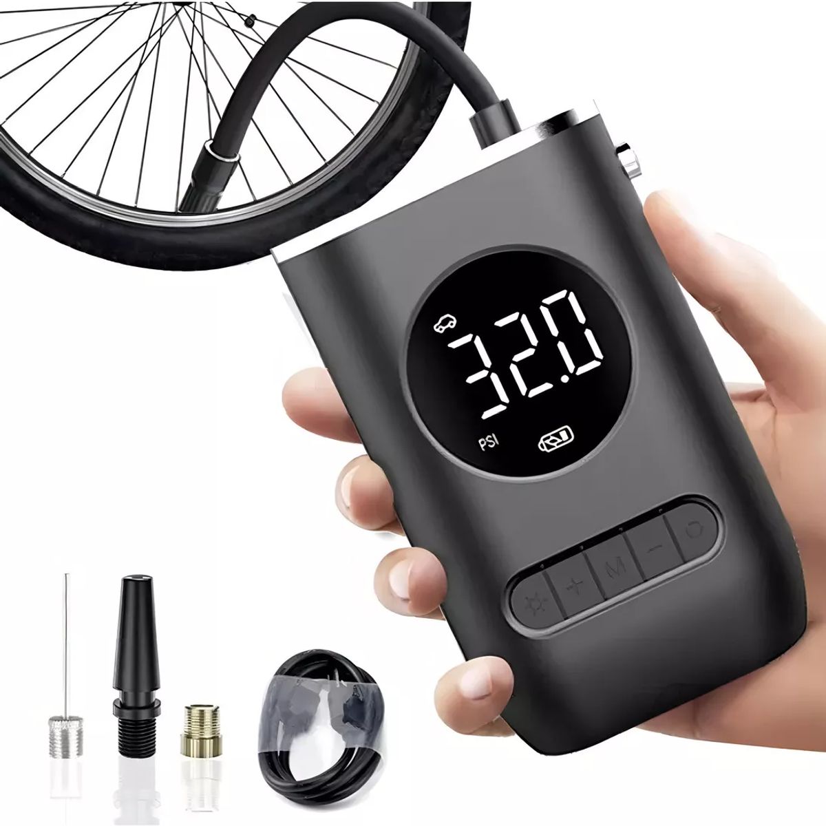 HOMETLY - inflador de llantas para carros motos bicicletas compresor