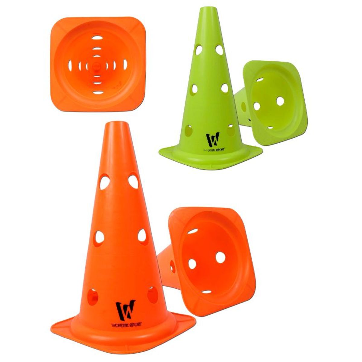 GENERICO - Cono Señalización Con Huecos 40 cm Entrenamiento Deportivo