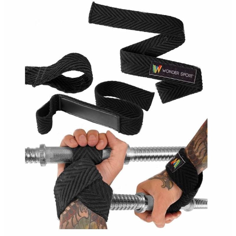 GENERICO - Correas Levantamiento Pesas Muñeca Vendas Straps Crossfit