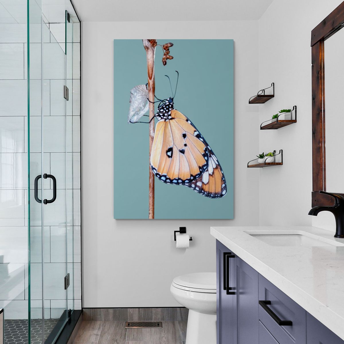 TAYRONA STORE - Cuadro En Lienzo Para Habitaciones Mariposas 244 35x50cm